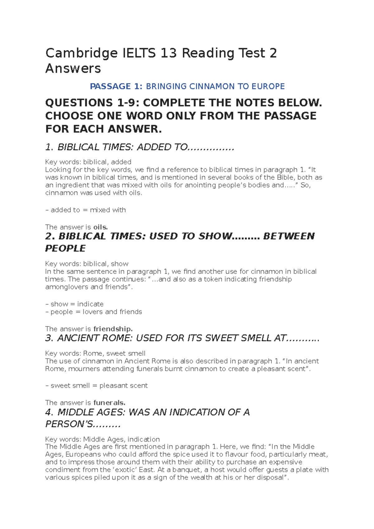 cambridge 13 reading test 4 answer with explanation