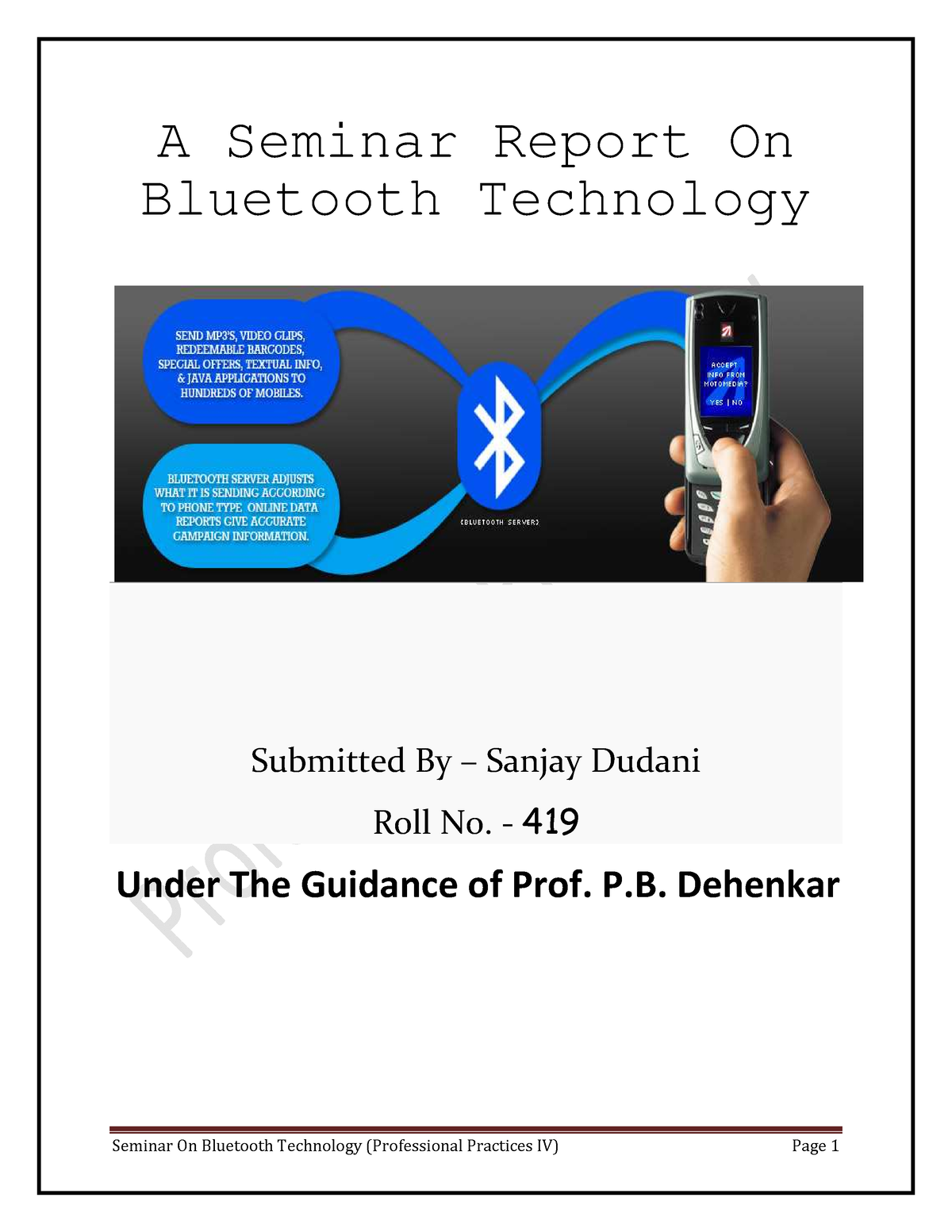 research paper on bluetooth technology