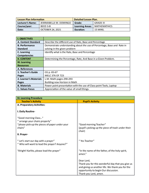 Detailed Lesson PLAN IN EPP - DETAILED LESSON PLAN IN EPP/TLE 6 ...