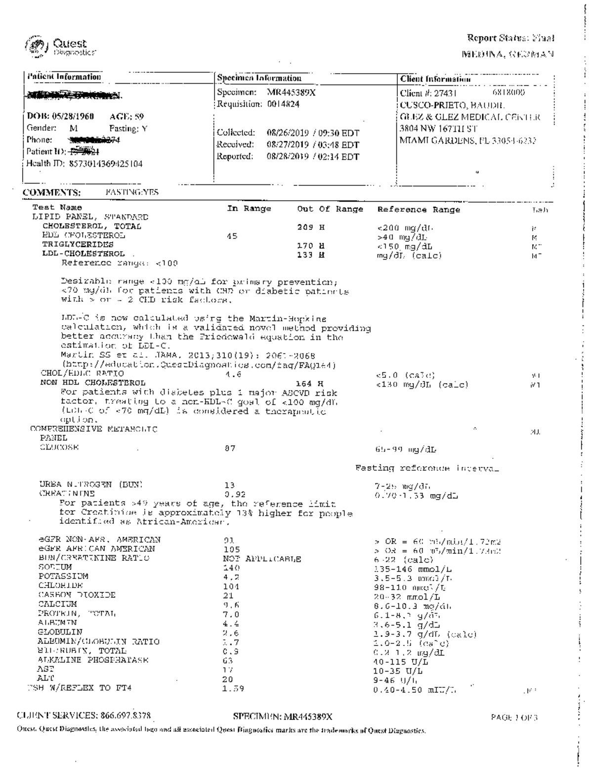 Labs - LAB VALUES - BMS 510 - Studocu