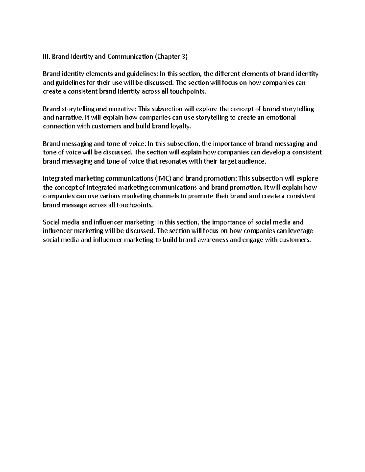 Ch3 - Detailed notes for the stated chapter from both lecture and ...