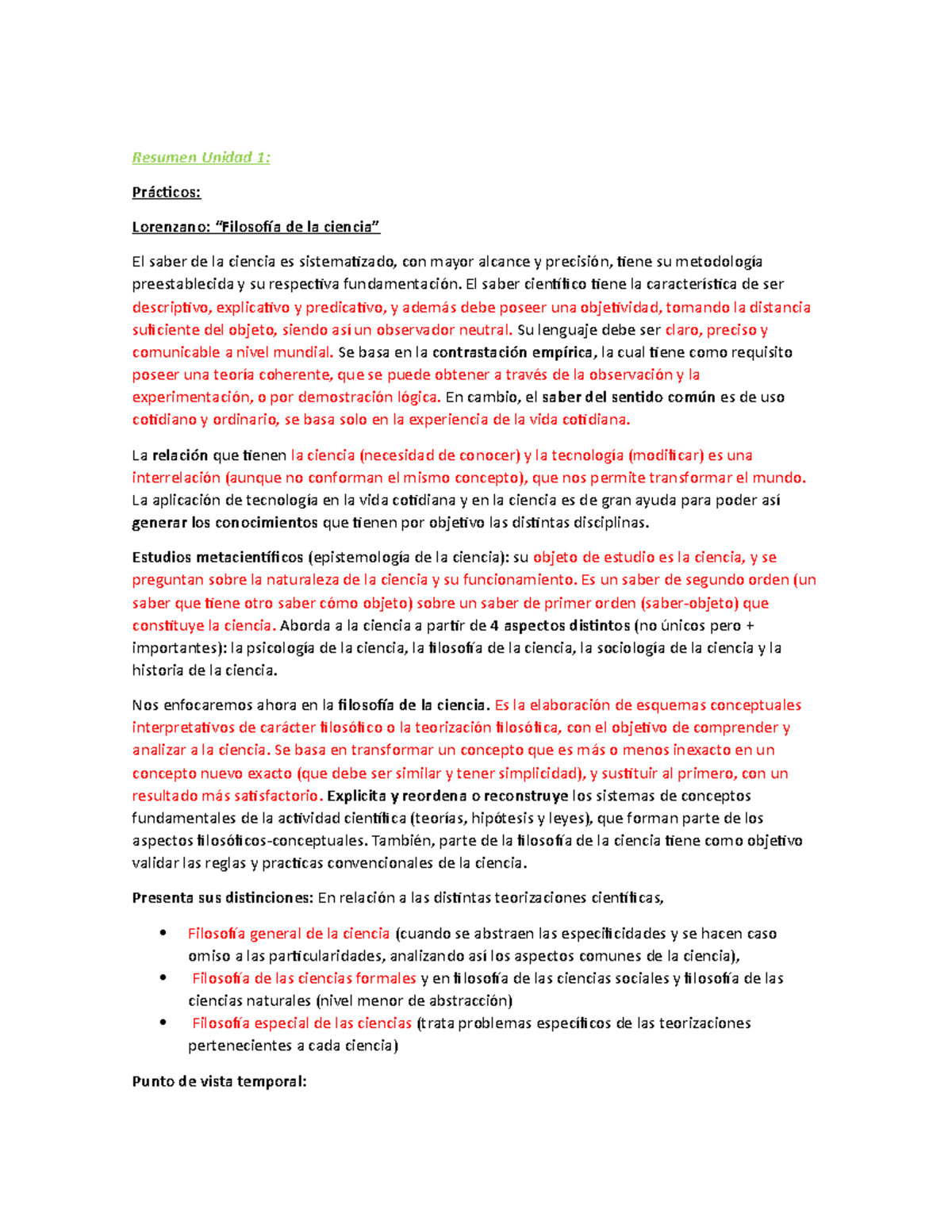 Resumen Tema 1 Y 2 Epistemología General - Resumen Unidad 1: Prácticos ...