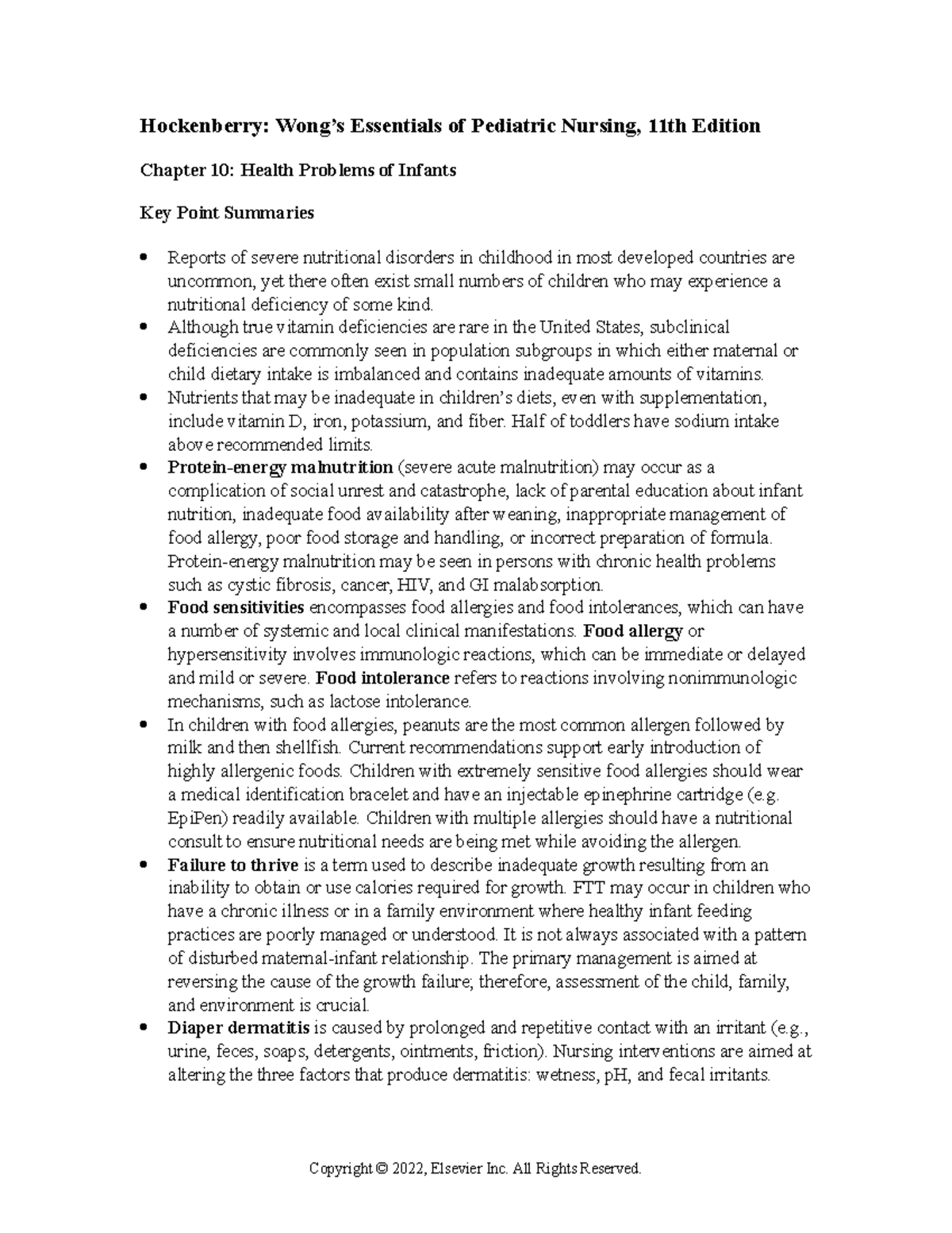 Chapter 010 - . ,. - Wong's Essentials of Pediatric Nursing ...