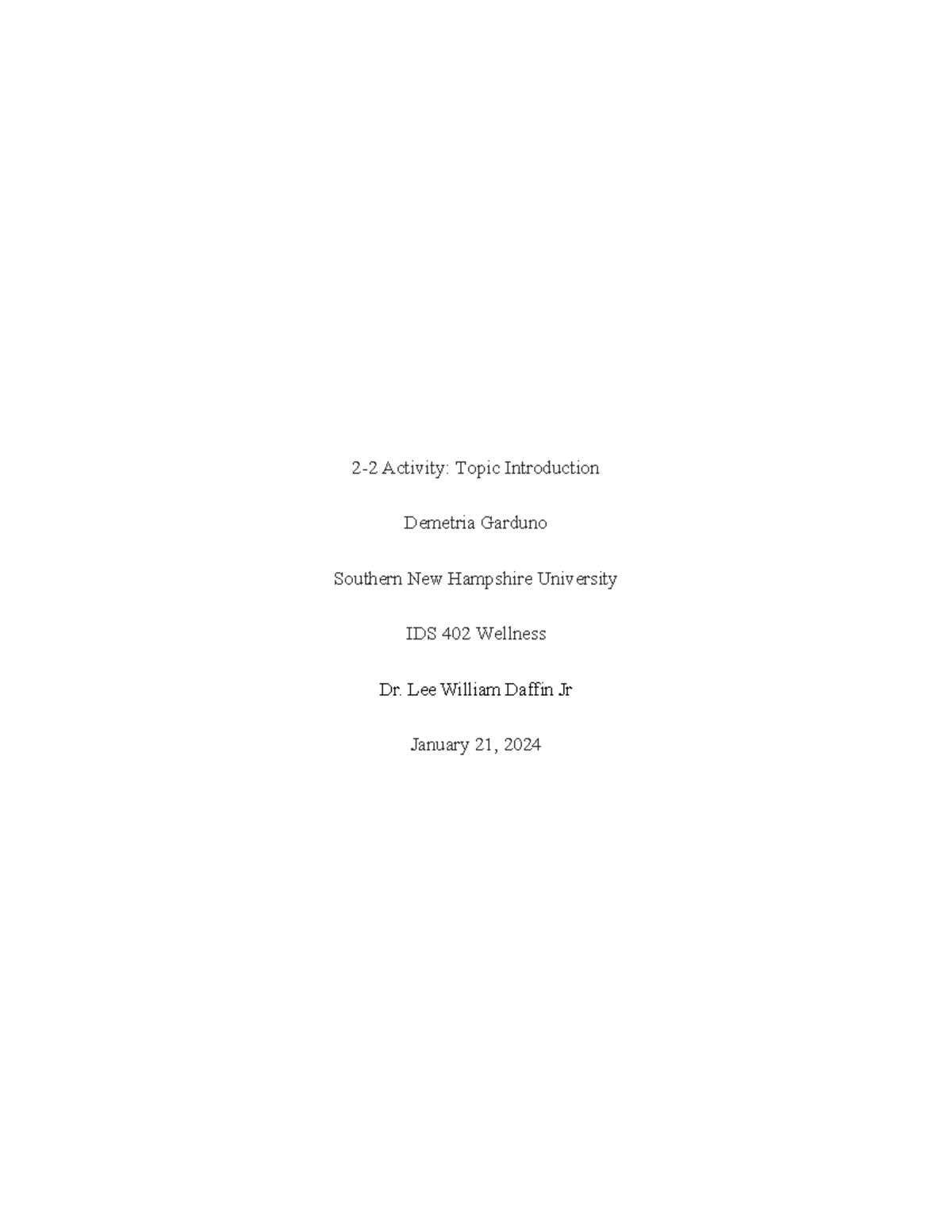 Ids 402 Module Two Activity Topic Introduction 2 2 Activity Topic Ids 402 Module Two Activity Topic Introduction 2 2 Activity Topic