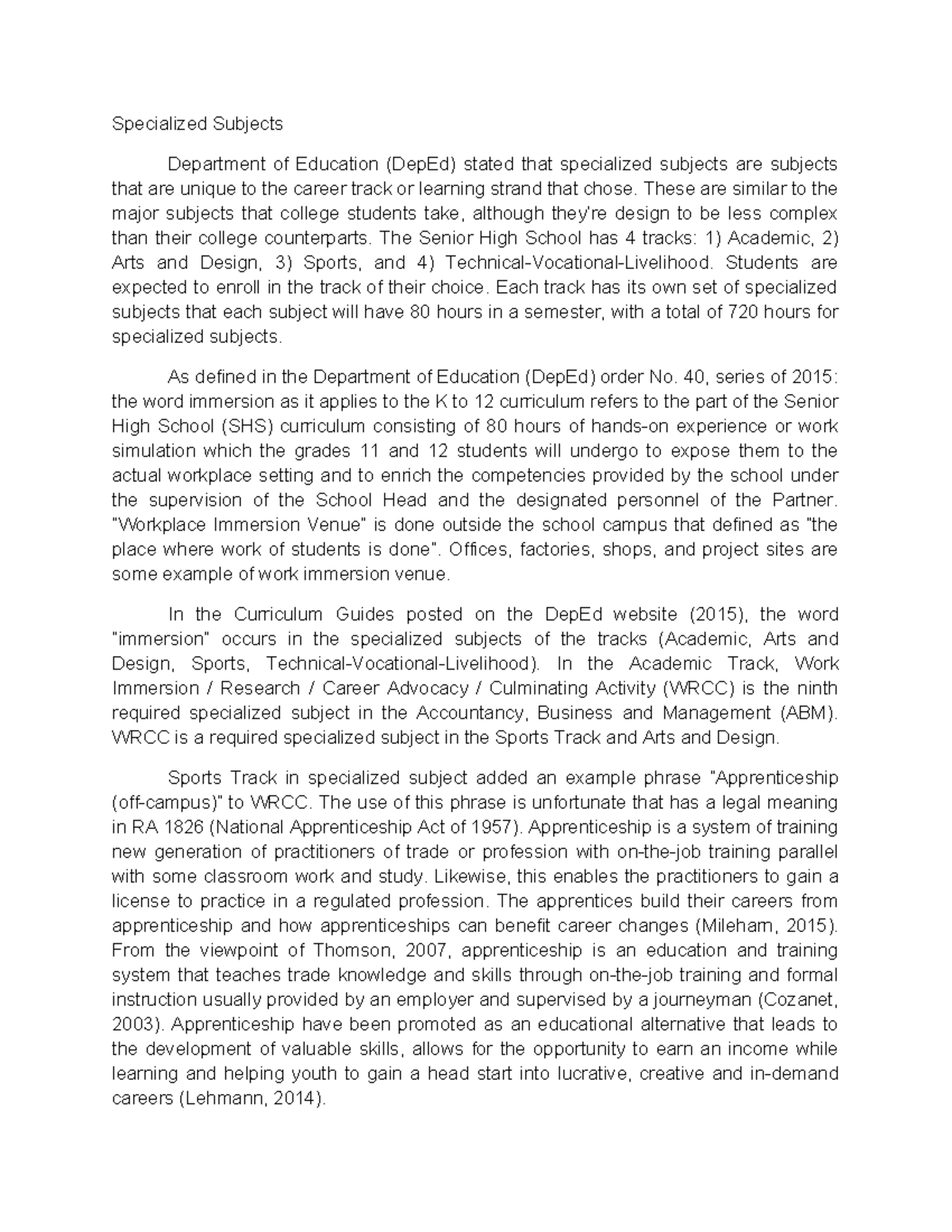 505088391 Specialized Subjects rrled - Specialized Subjects Department ...