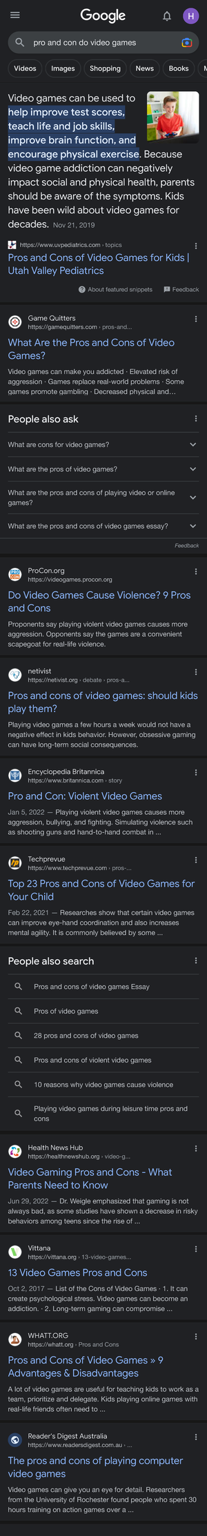 Pro and Con: Violent Video Games