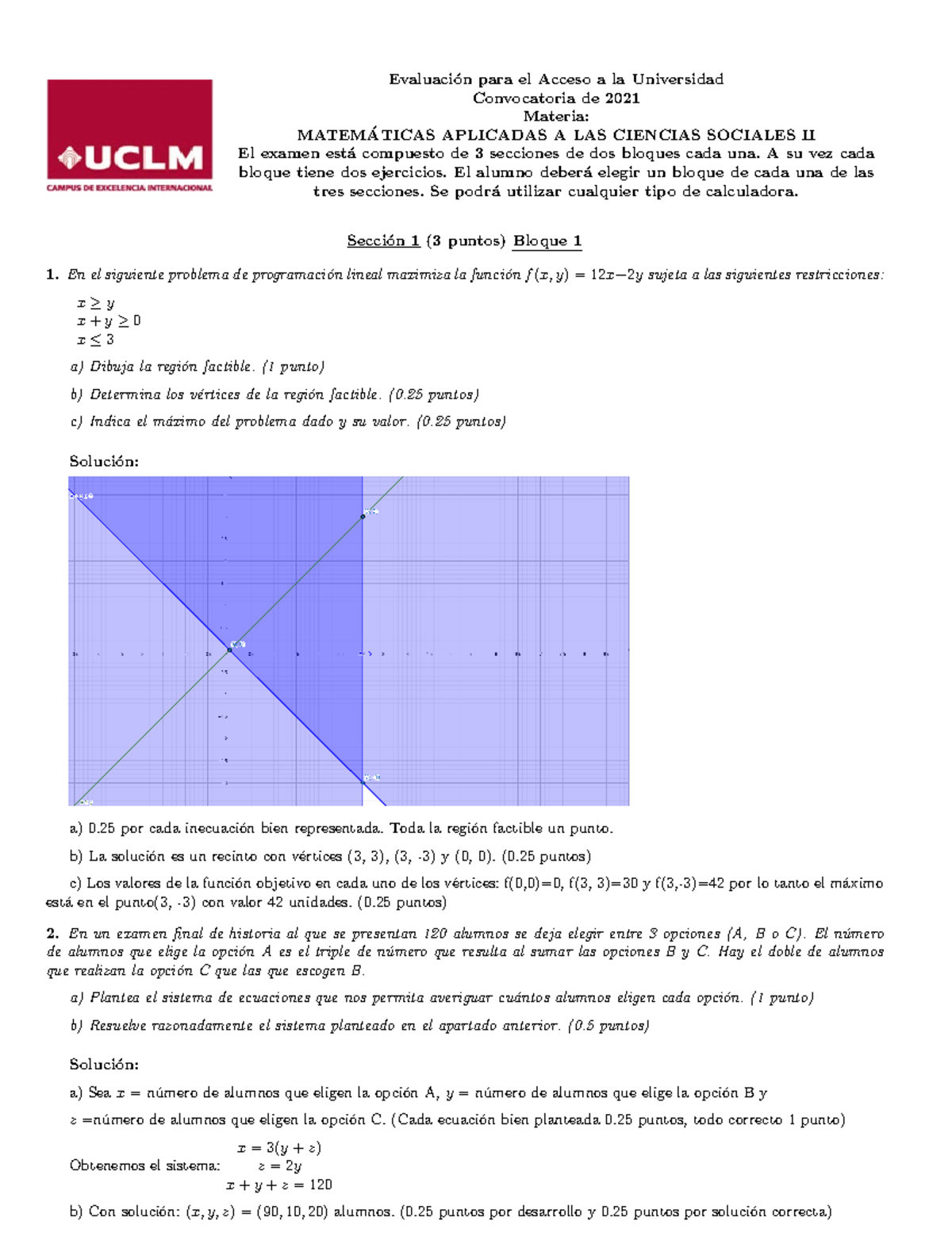 2021 Matematicas CCSS Criterios Junio - Evaluaci ́on Para El Acceso A La Universidad ...