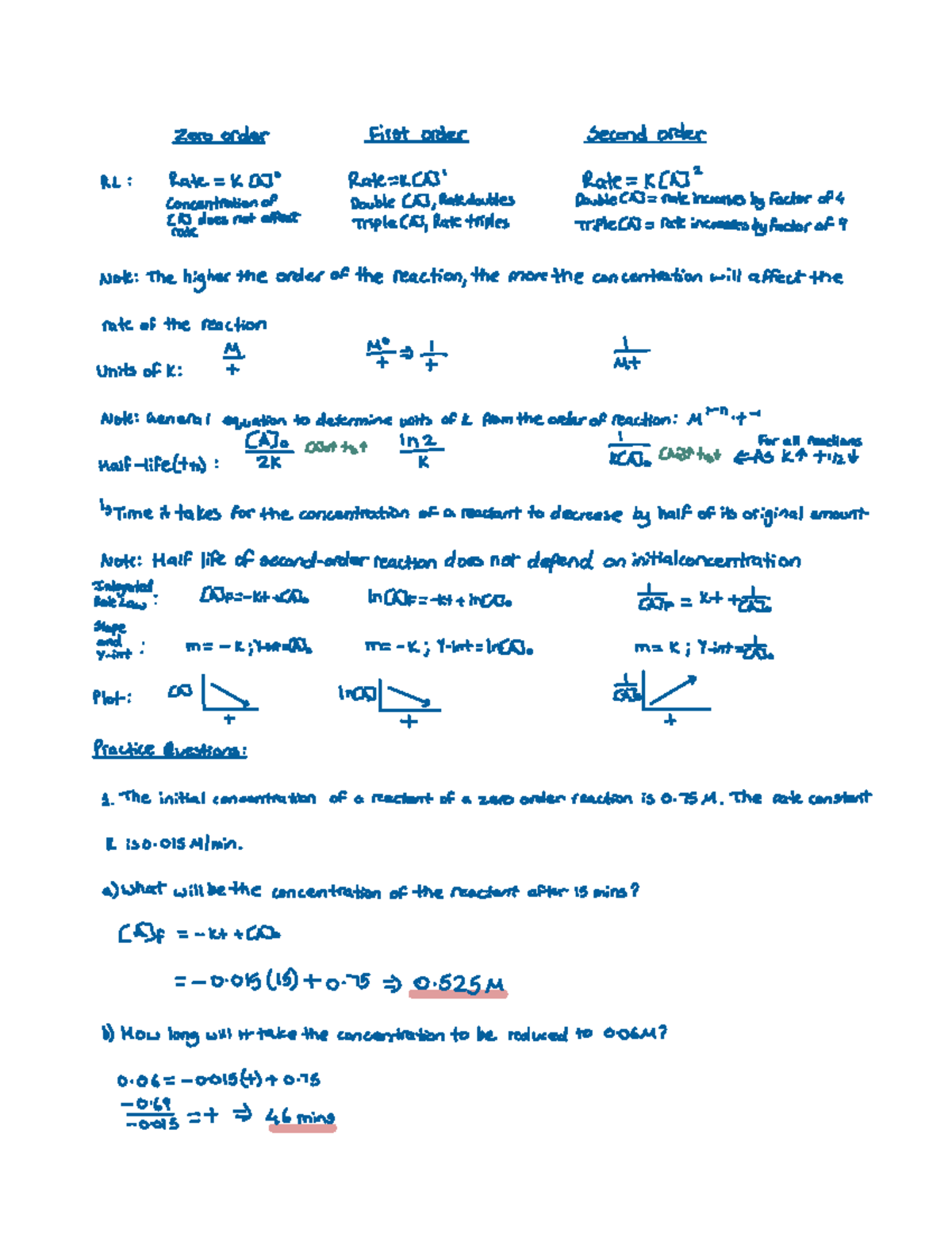 Chapter 14 Kinetics - Summary Of Lecture Notes - 01:160:162 - Studocu