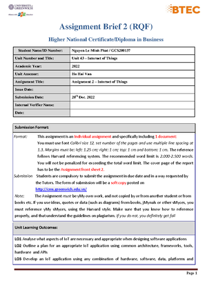 Advanced Programming (1651) | Assignment 2 - Higher Nationals in ...