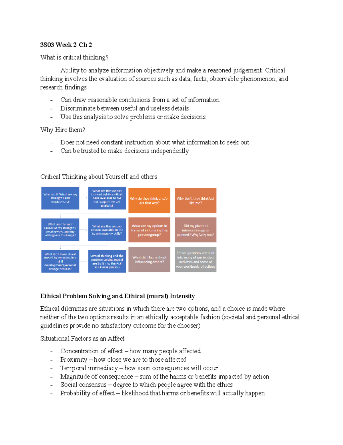 Week 2 Ch 2 - winter 2022 - 3S03 Week 2 Ch 2 What is critical thinking ...