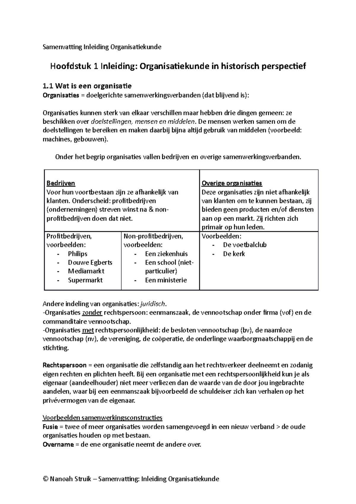 Samenvatting Inleiding Organisatiekunde - Samenvatting Inleiding ...