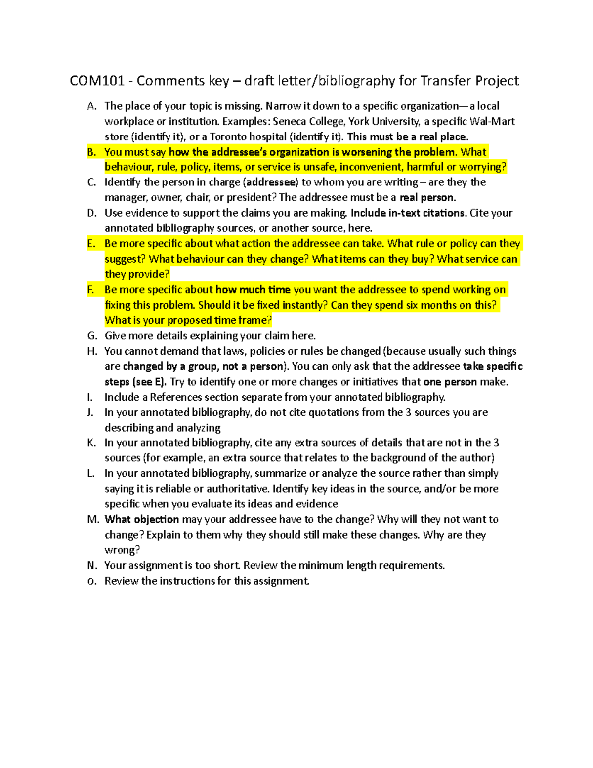 A Letter Comments - Lin - COM101 - Comments key – draft letter ...