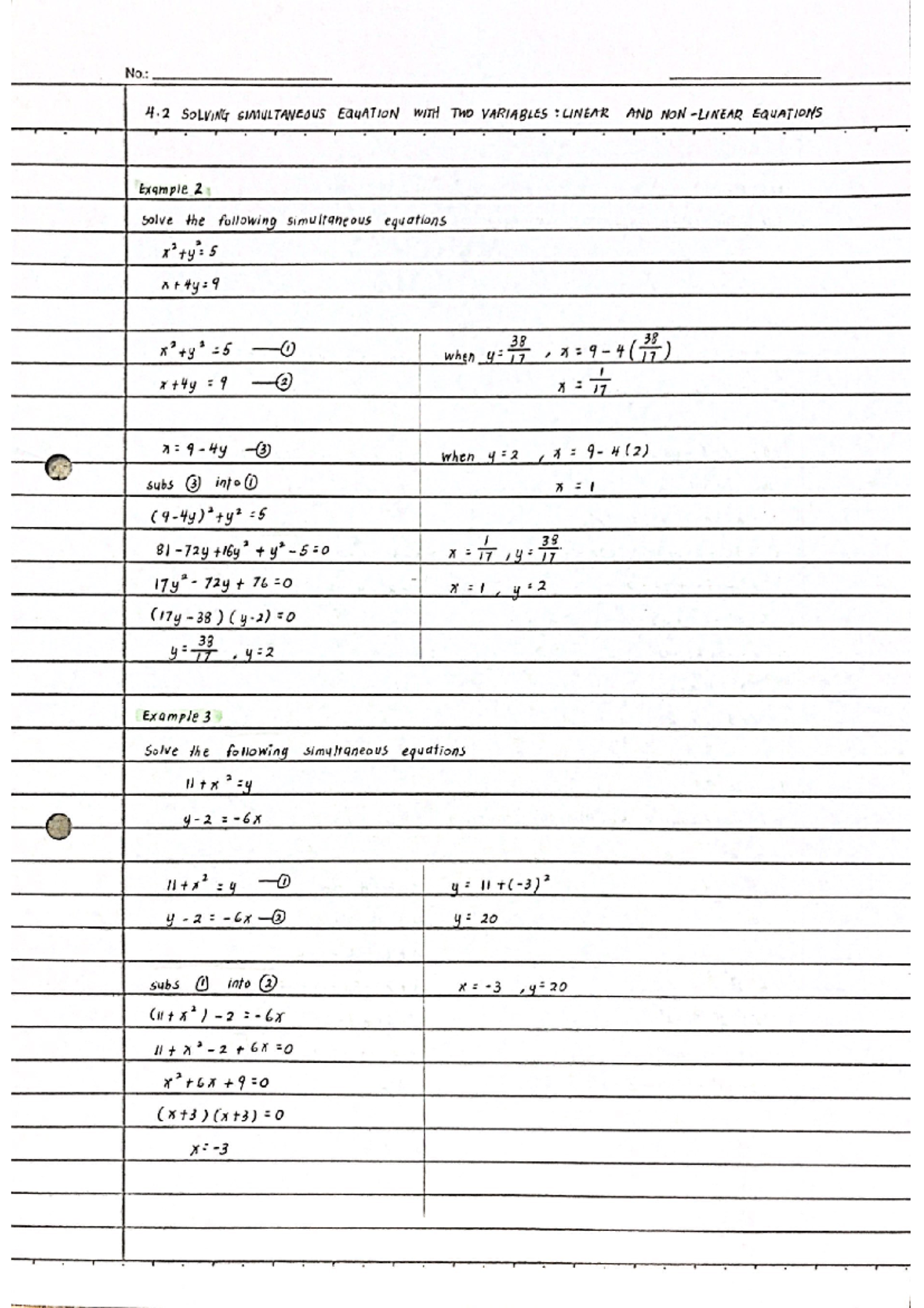 Simultaneous Equation TUTORIAL WORK - Foundation Mathematic - Studocu