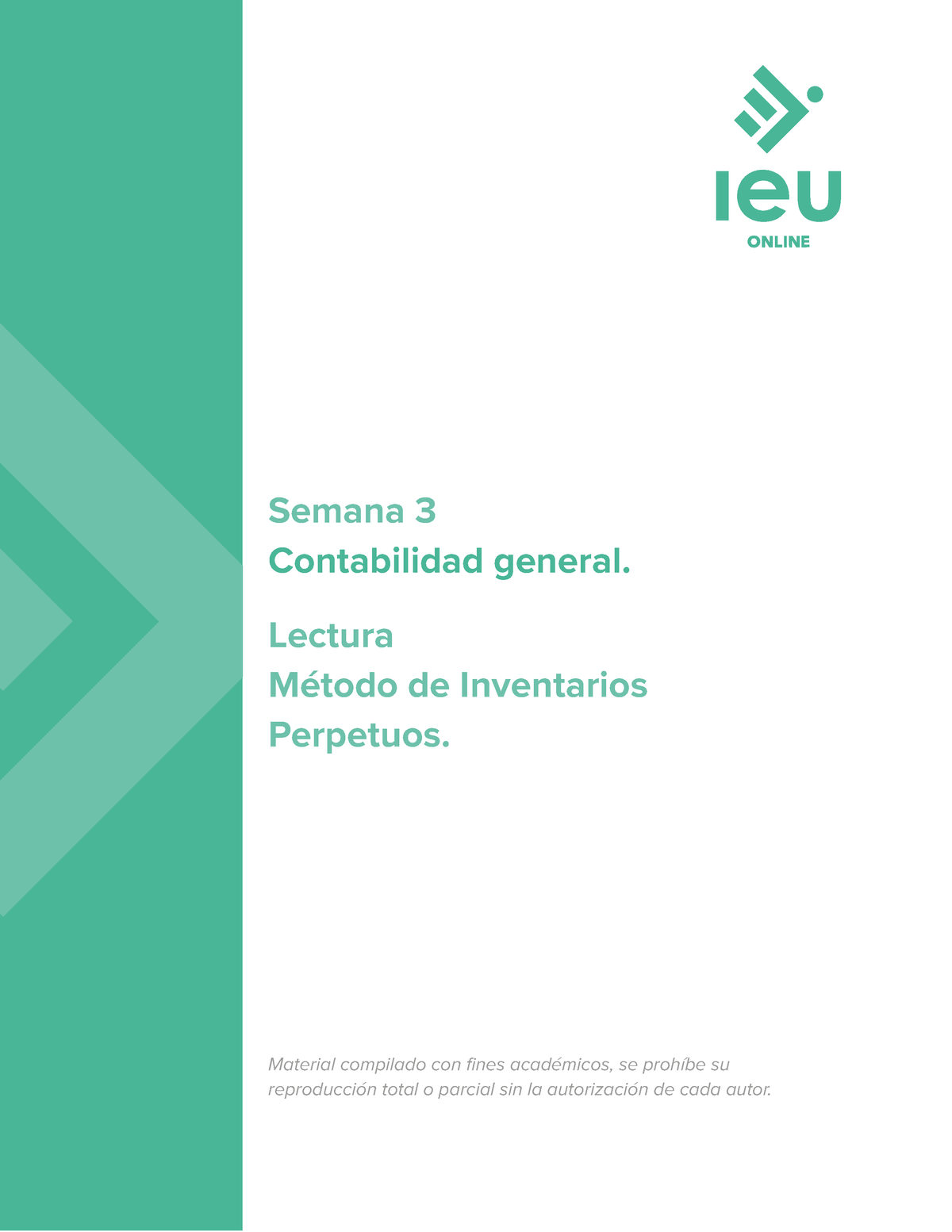 Inventarios Perpetuos - Semana 3 Contabilidad General. Material ...