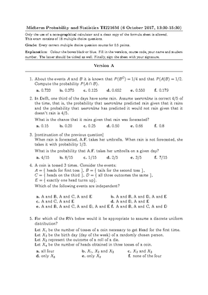 Chapter 4 summary - CHAPTER 4 RANDOM VARIABLES 4 Random variables ...
