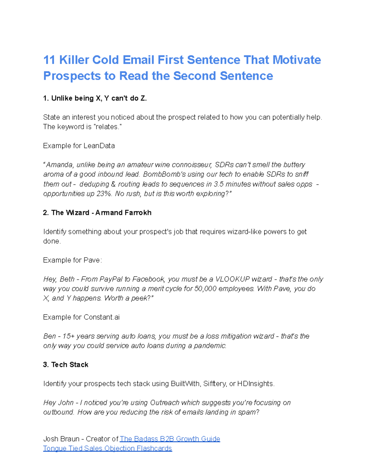11 killer cold email first sentences 11 Killer Cold Email First