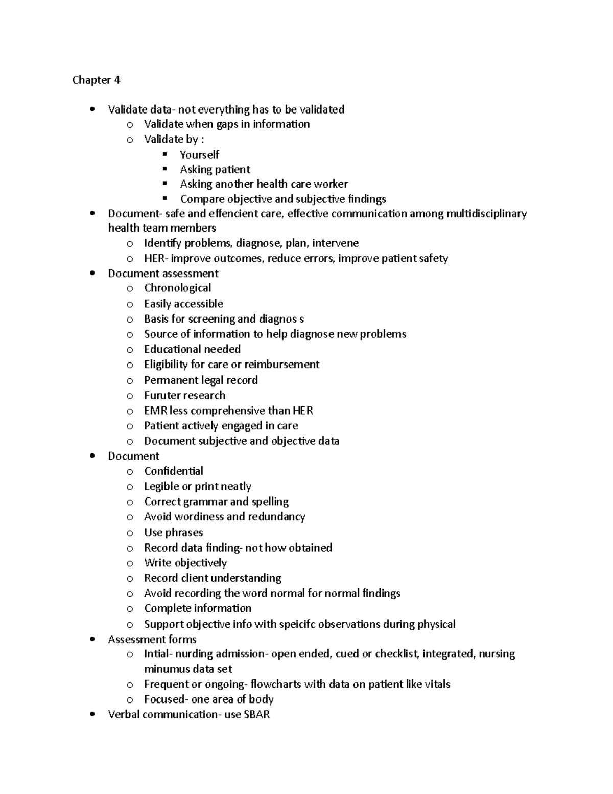 Chapter 4 - Health assessment - Chapter 4 Validate data- not everything ...