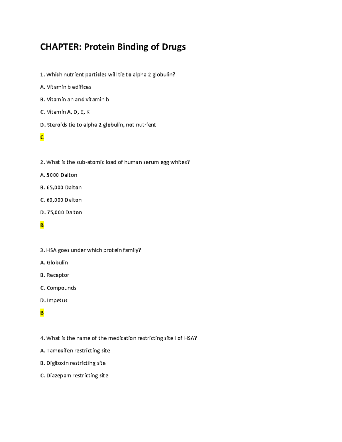 Chapter Protein Binding of Drugs - CHAPTER: Protein Binding of Drugs ...
