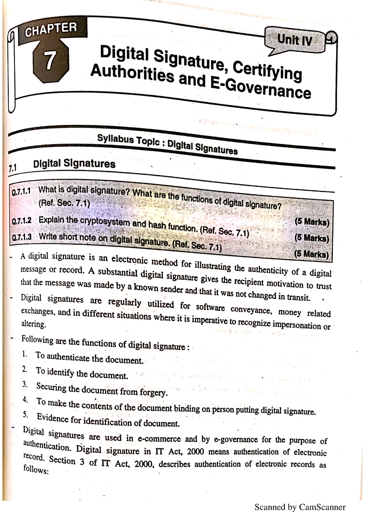 Cl Unit 4 Chp 7 - Notes To Study - BscIT (Information Technoogy) - Studocu