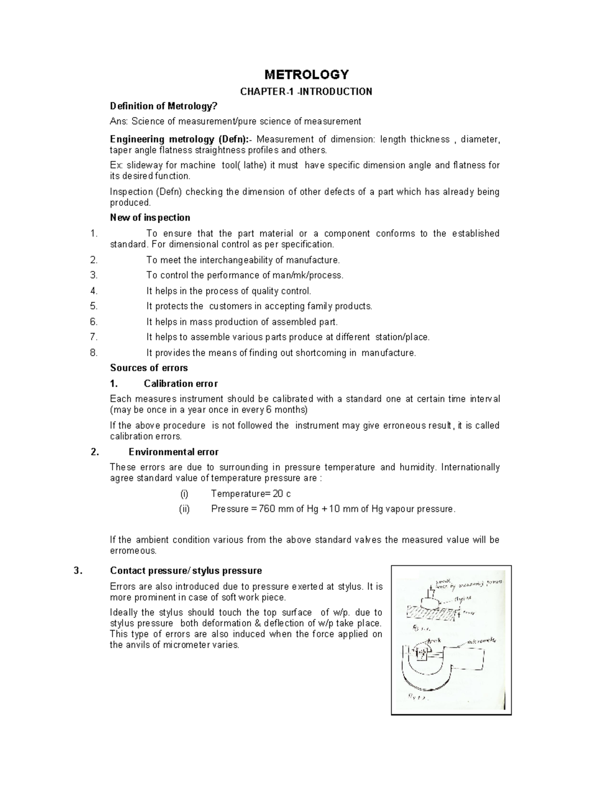 Meterology Introduction Metrology And Instrumentation GTU Studocu