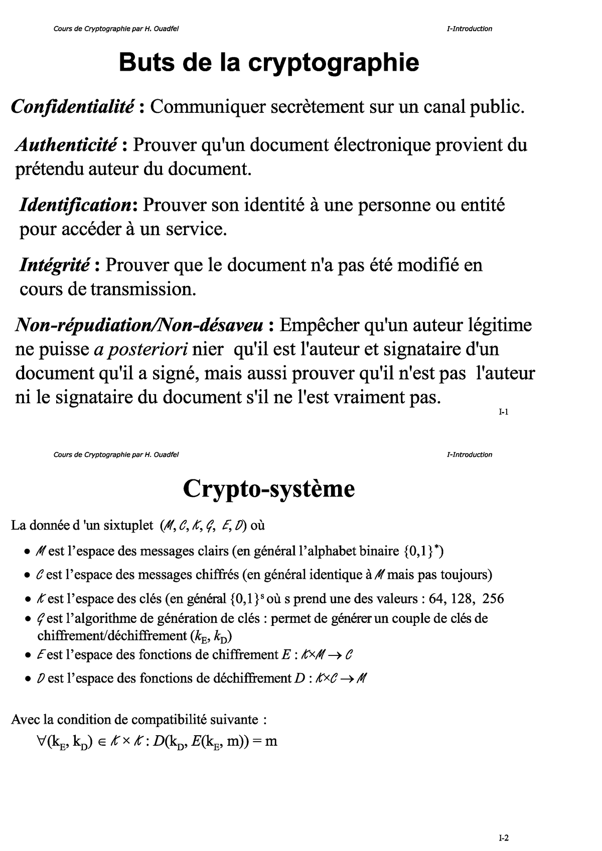 Buts De La Cryptographie - Réseaux Informatiques Et Sécurité - Studocu