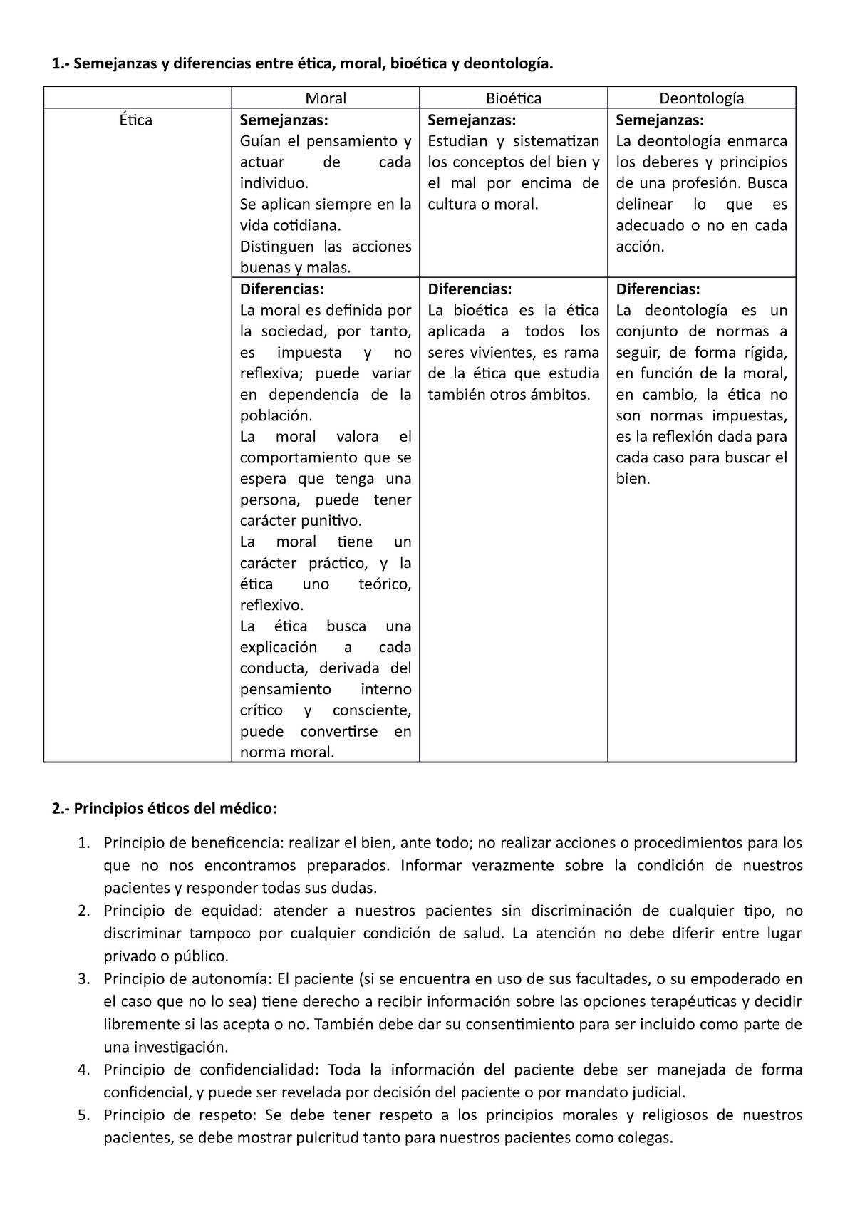 Cuadro Comparativo Entre Etica Y Moral Diferencias Pdmrea