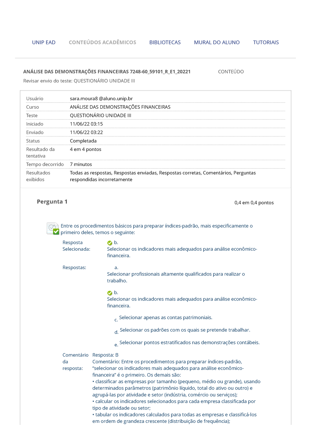 Revisar Envio Do Teste Questionário Unidade III – - Revisar Envio Do ...