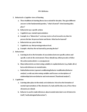 PSY 300 - naturalistic research methods - PSY 300 Chapter Seven ...