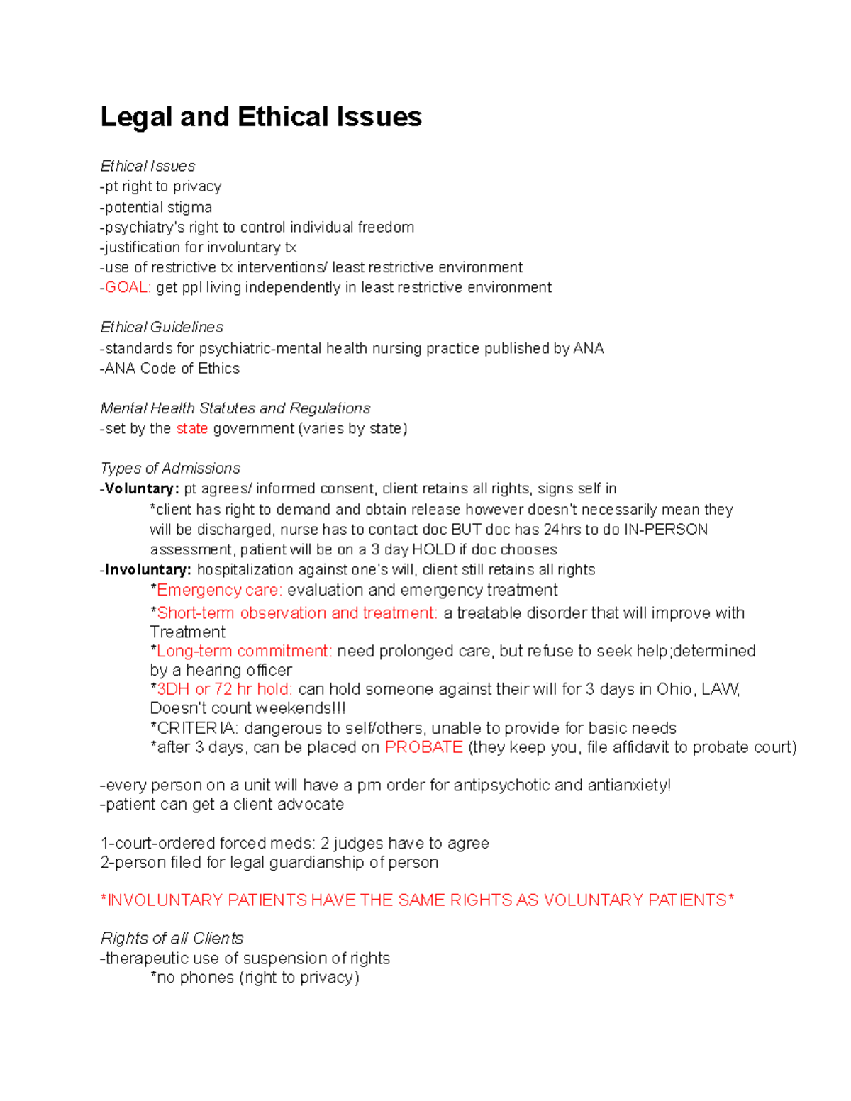 Week 3- Chapter 3 - lecture notes - Legal and Ethical Issues Ethical ...