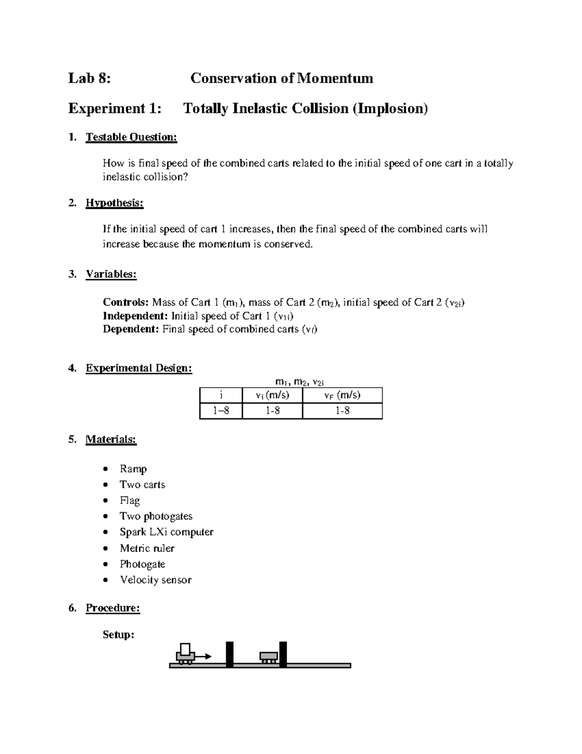 conservation of momentum experiment grade 12 memo