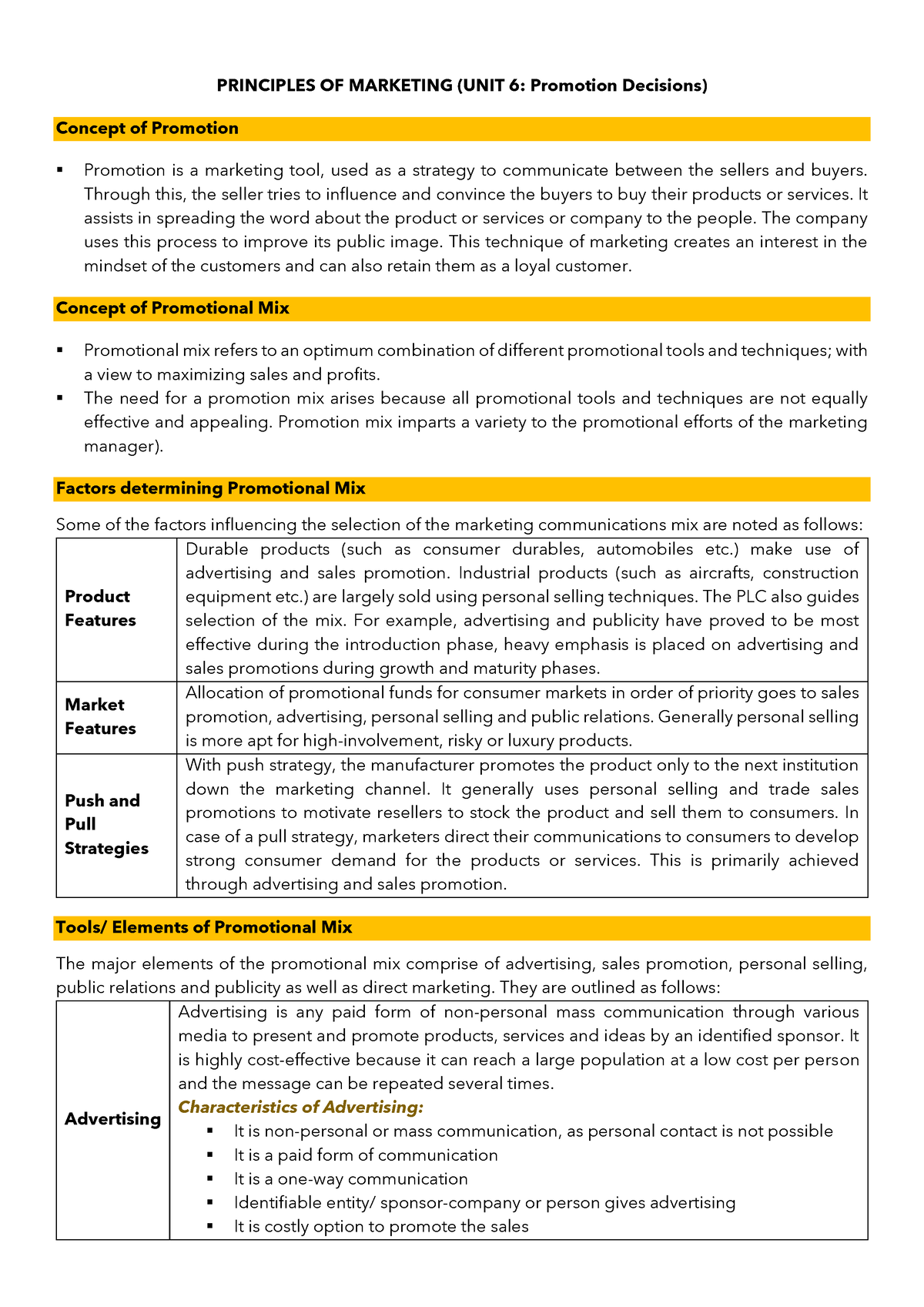 Principles OF Marketing Unit 6 BCOM - PRINCIPLES OF MARKETING (UNIT 6 ...