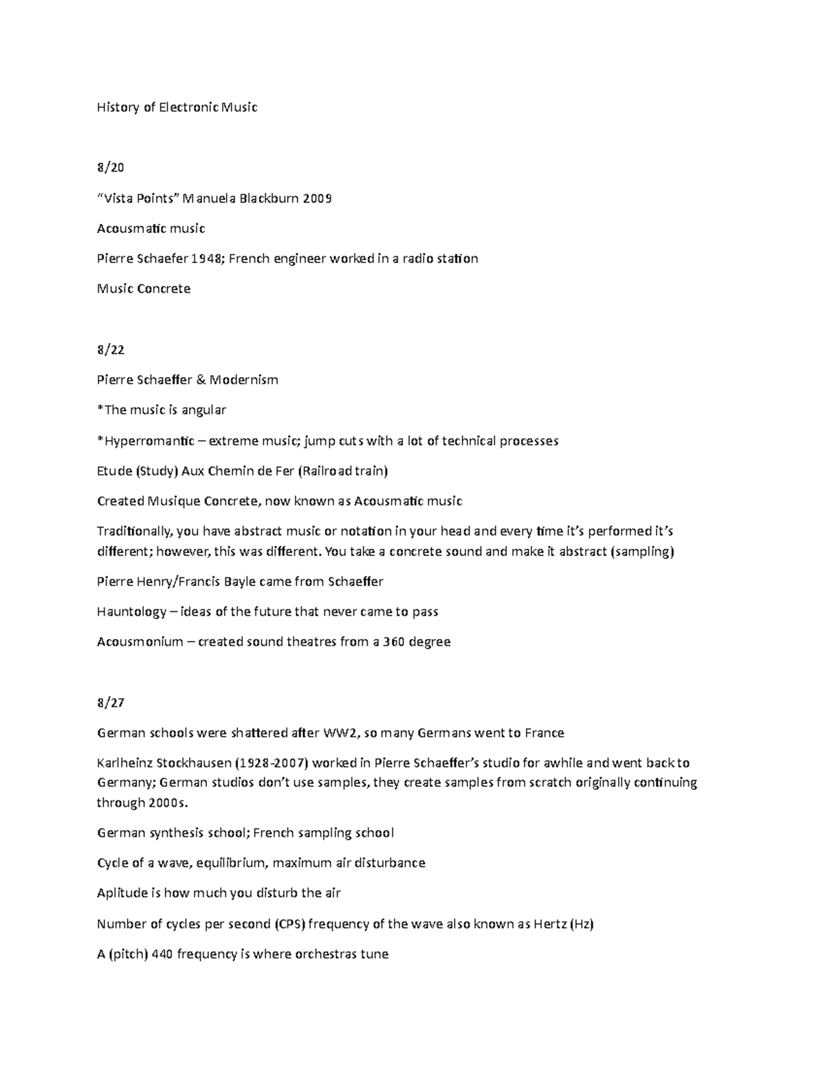 History of Electronic Music History of Electronic Music 8/ “Vista