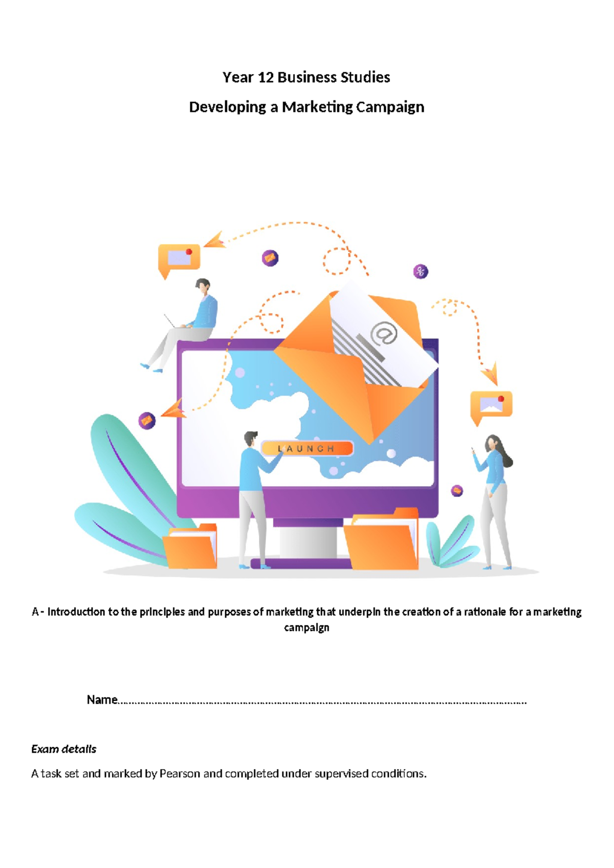 Developing A Marketing Campaign learning aim A - Year 12 Business ...