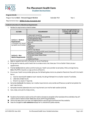 Assignment 11 - I - ASSIGNMENT 11 Cognitive impairment & ADLs i) ADL ...