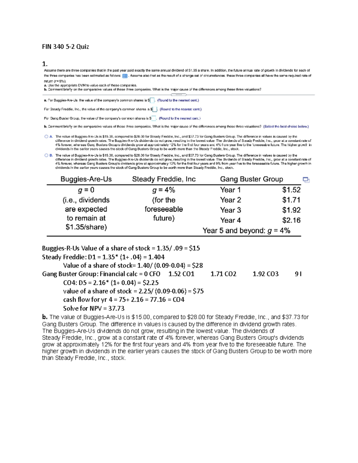 Snhu Fin 340 5-2 Quiz Answers Online 2021 - Fin 340 5-2 Quiz Buggies-r 