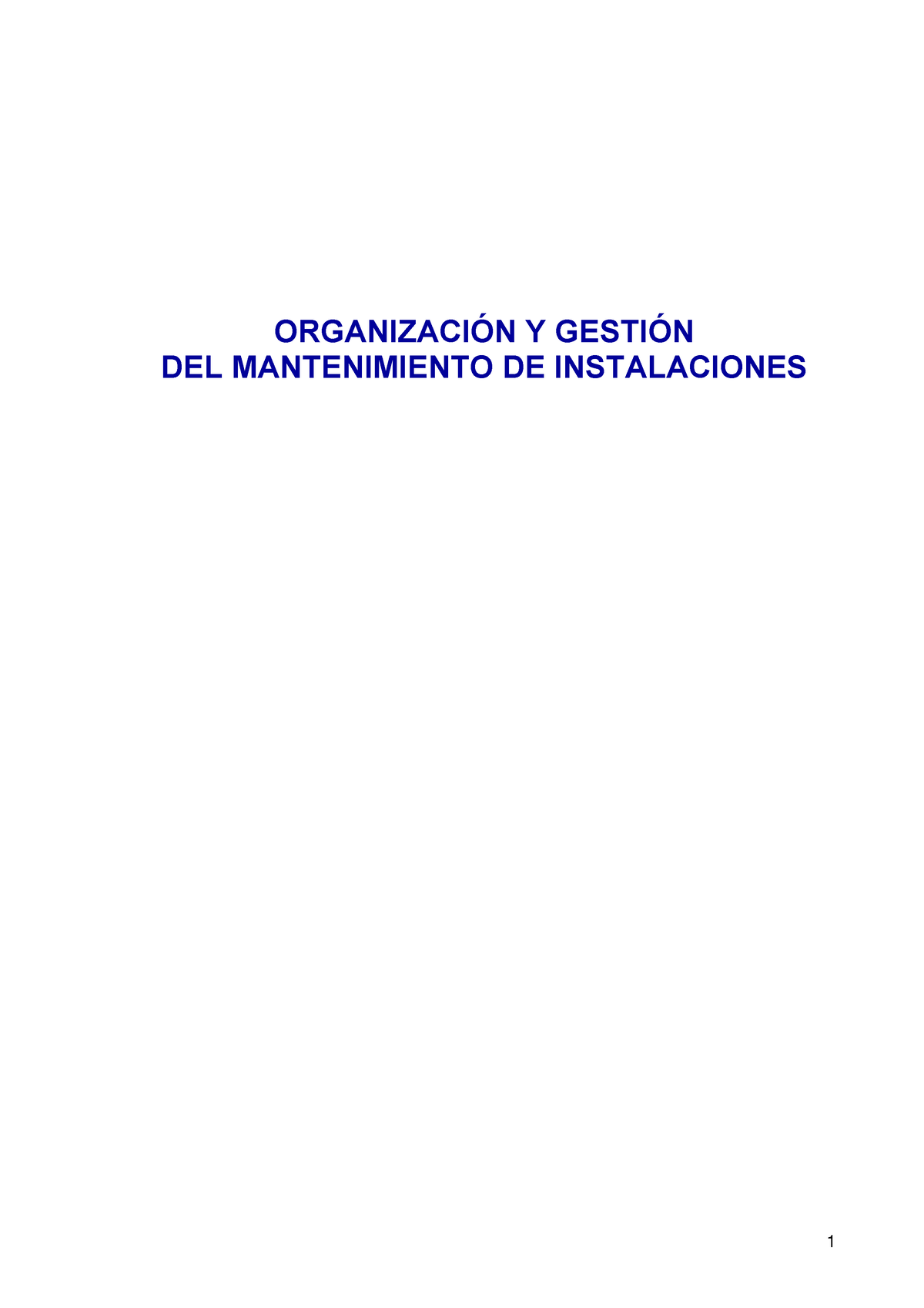 Organizacion Y Gestion Del Mantenimiento De Instalaciones Modif OrganizaciÓn Y GestiÓn Del 3114