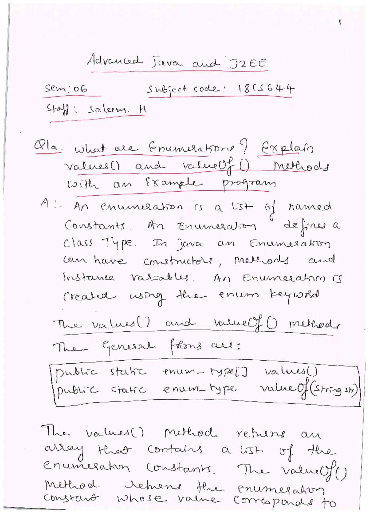 18CS644 Advanced JAVA J2EE - Advanced JAVA AND J2EE - Studocu