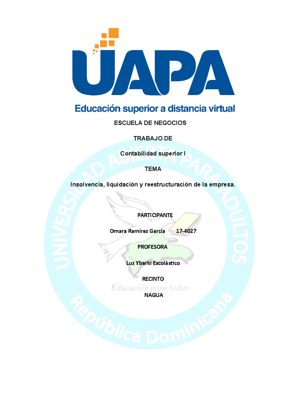 Tarea De Contabilidad Superior Escuela De Negocios Trabajo De