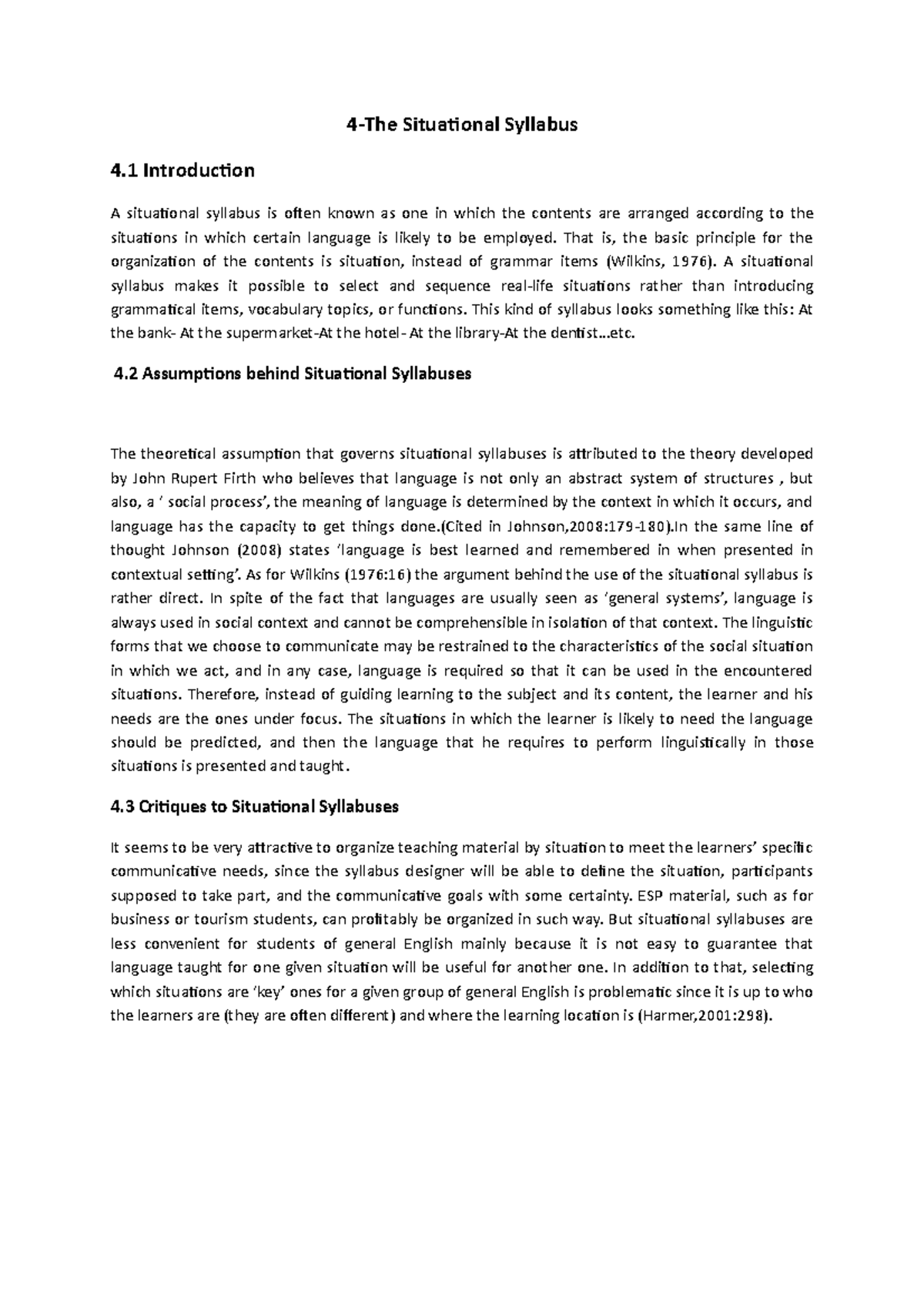 Situational Syllabus - Yes - 4-The Situational Syllabus 4 Introduction ...