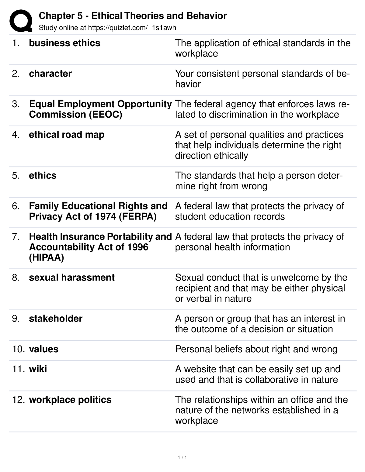 Chap5 - Mbjgjk - Chapter 5 - Ethical Theories And Behavior Study Online ...