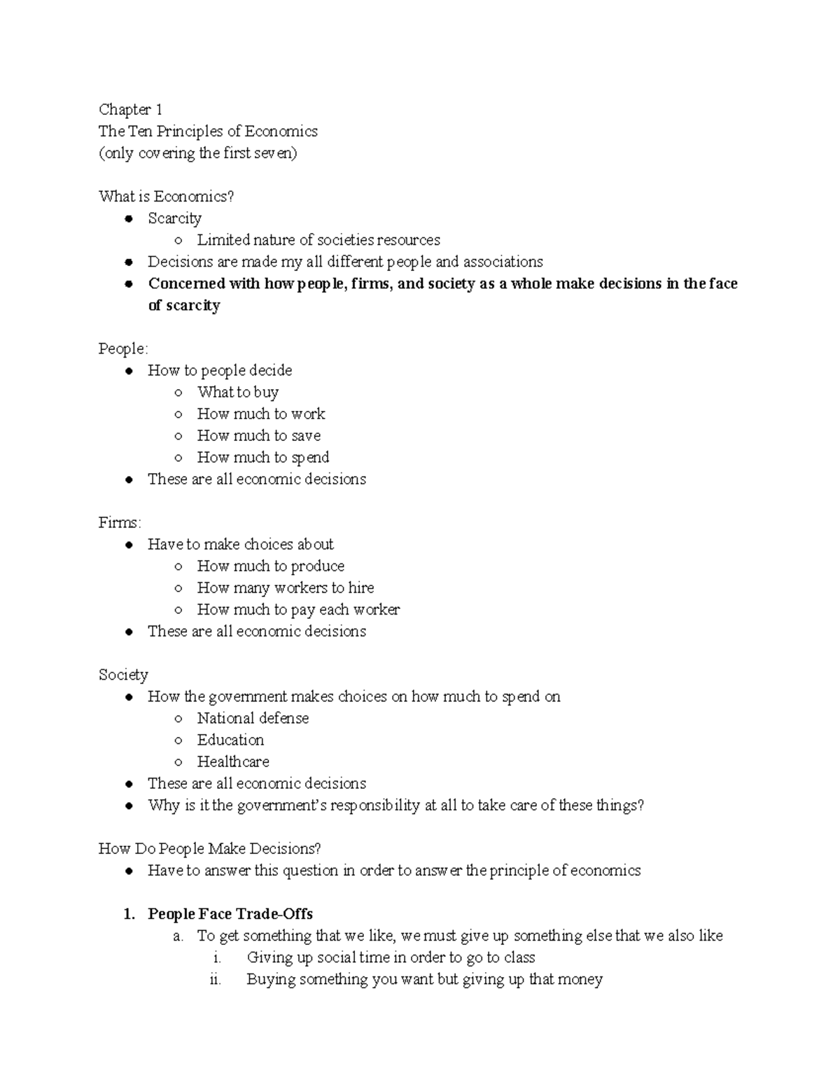 Chapter 1 - The Ten Principles of Economics - Chapter 1 The Ten ...