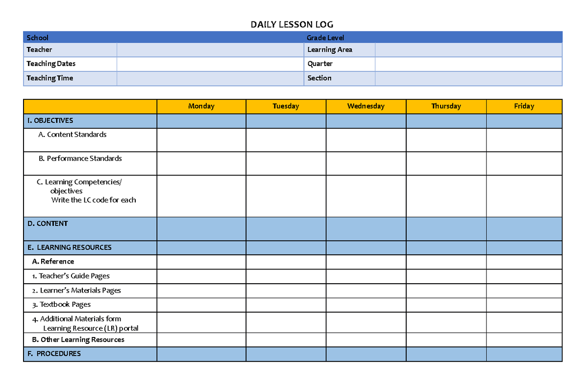 DLP- TAPI NHS - lesson plan - DAILY LESSON LOG School Grade Level ...