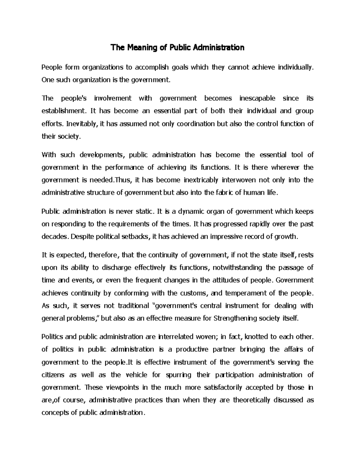 the-meaning-of-public-administration-one-such-organization-is-the