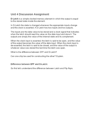 CS1104 Discussion Forum unit4