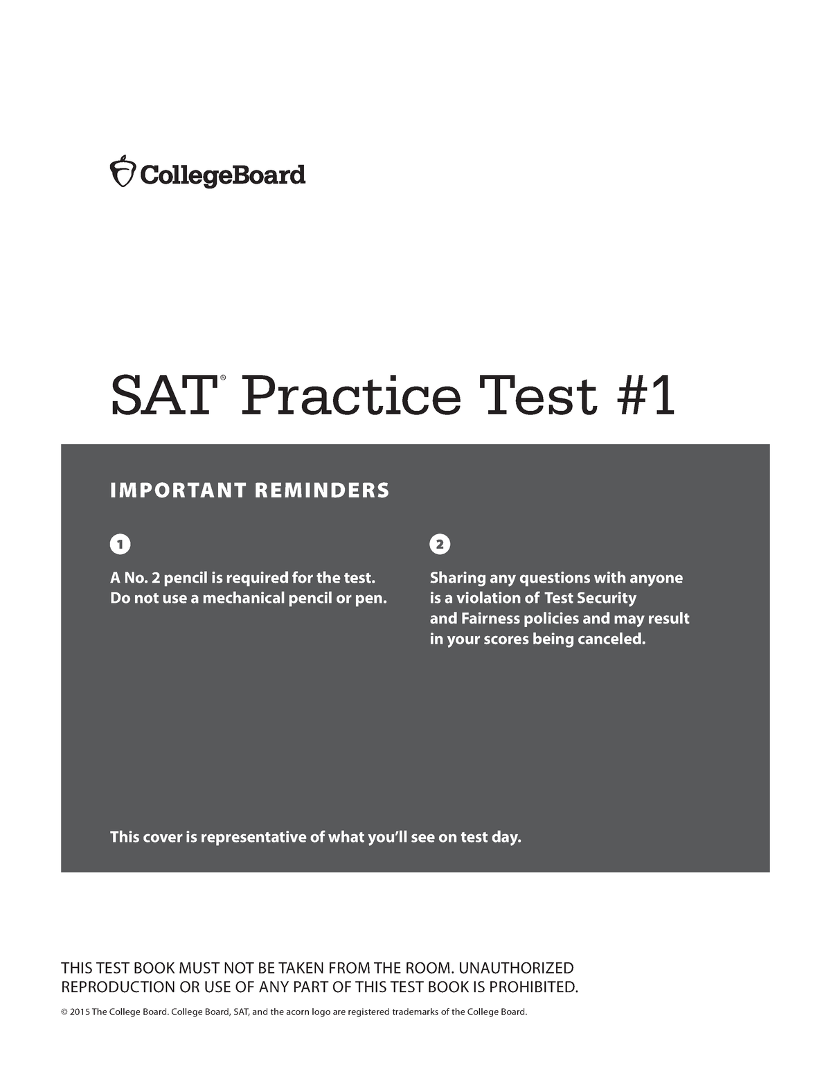 Prep Scholar Sat Practice Test 1 IMPORTANT REMINDERS SAT Practice 