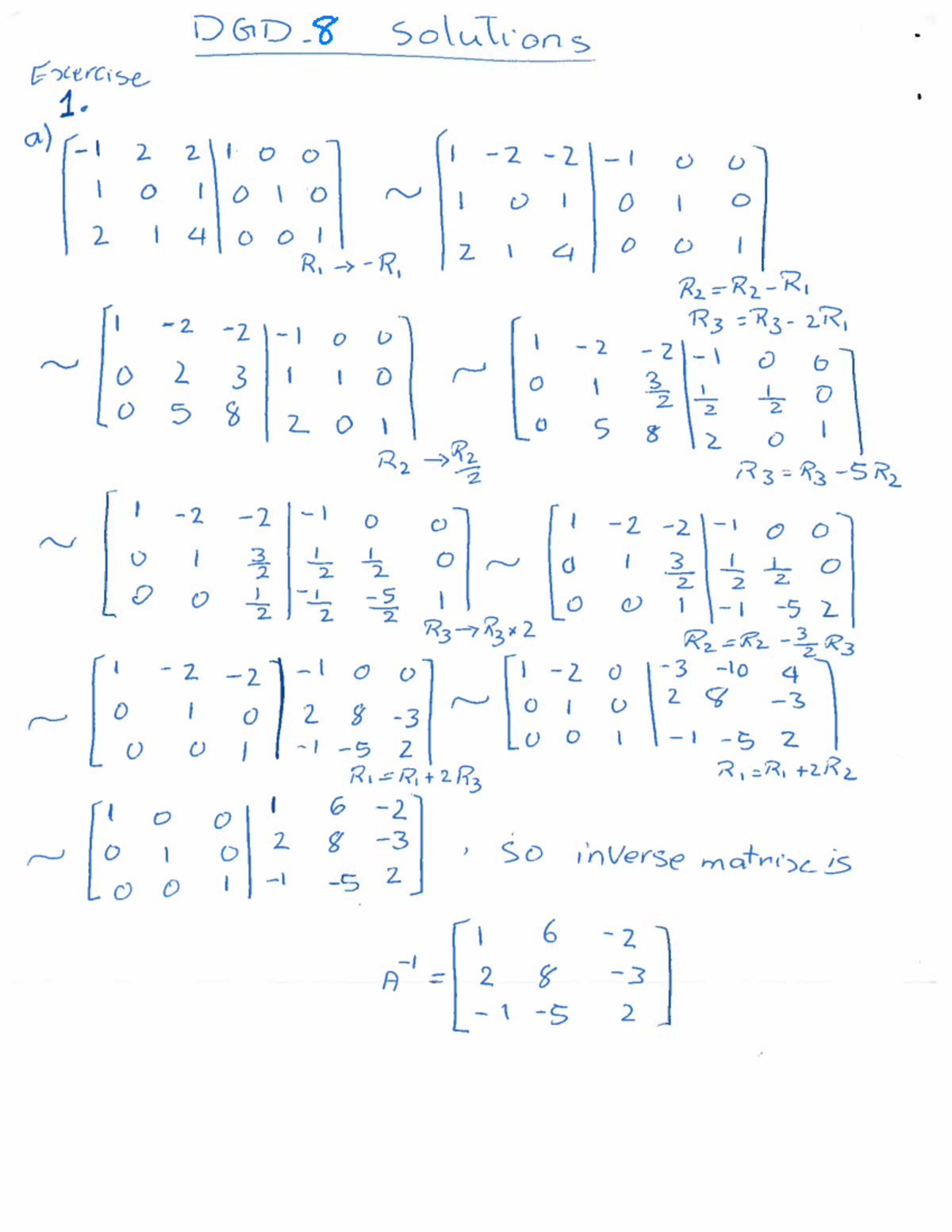 MAT1341 DGD 8 Solutions - MAT1341 - ⑧ - Studocu