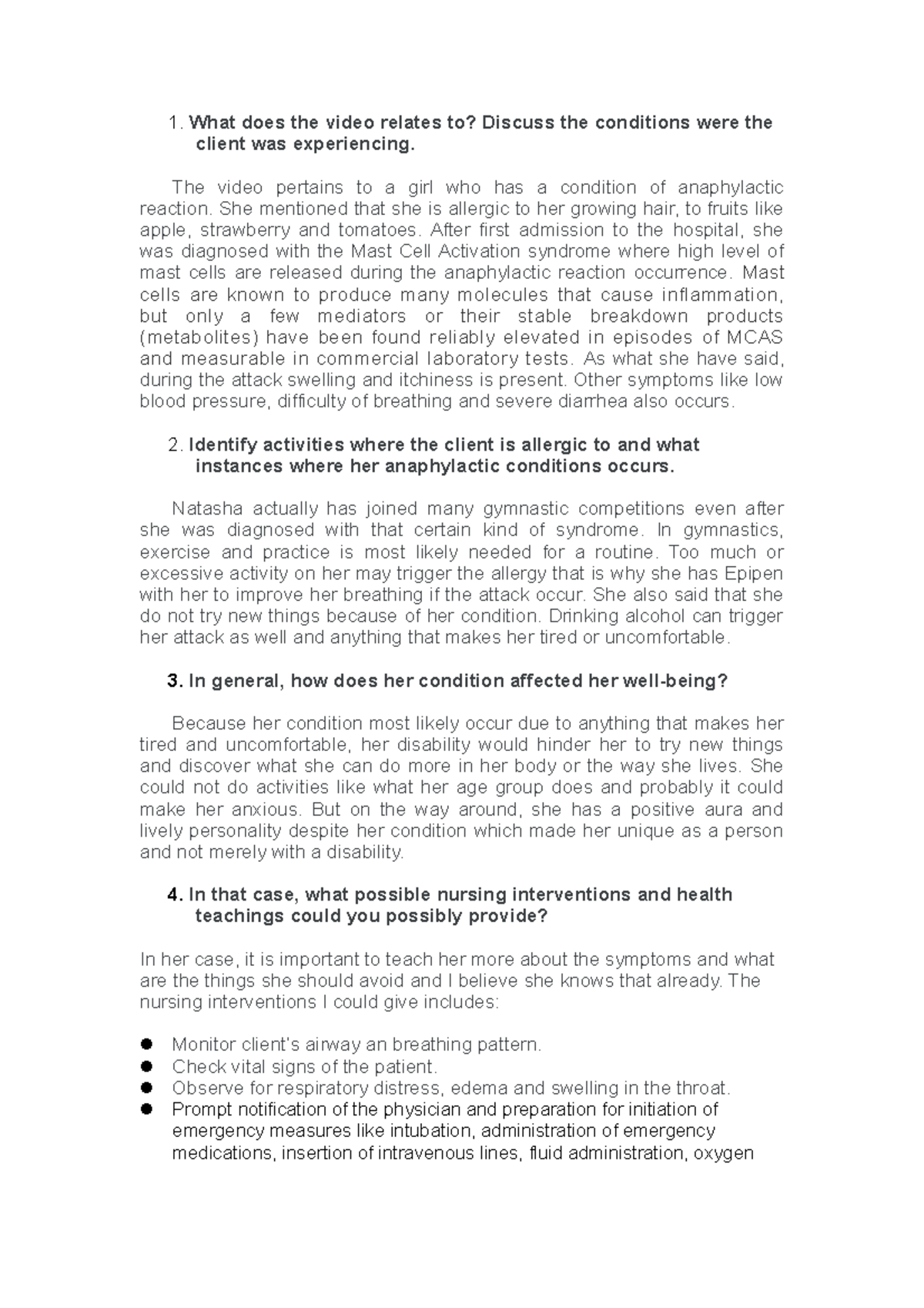Assessment Task - Video Reflection - What does the video relates to ...