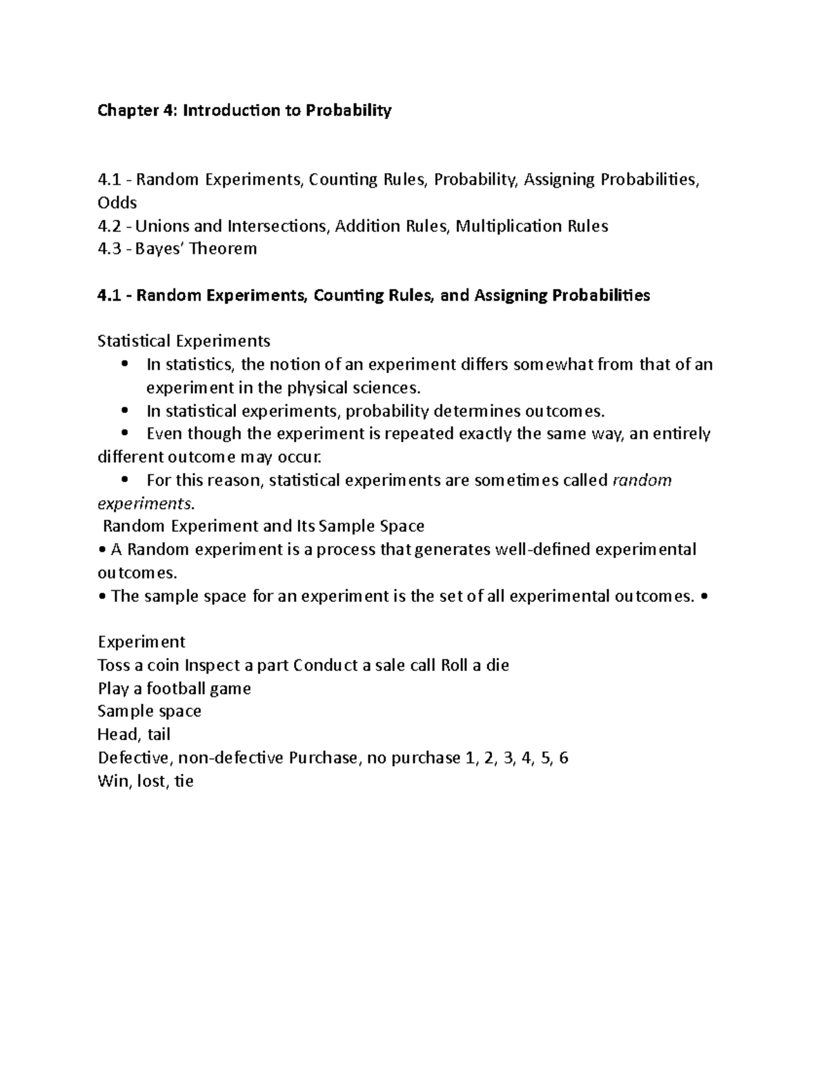 Chapter 4 - Part 1 - Intro To Probability - Chapter 4: Introduction To ...