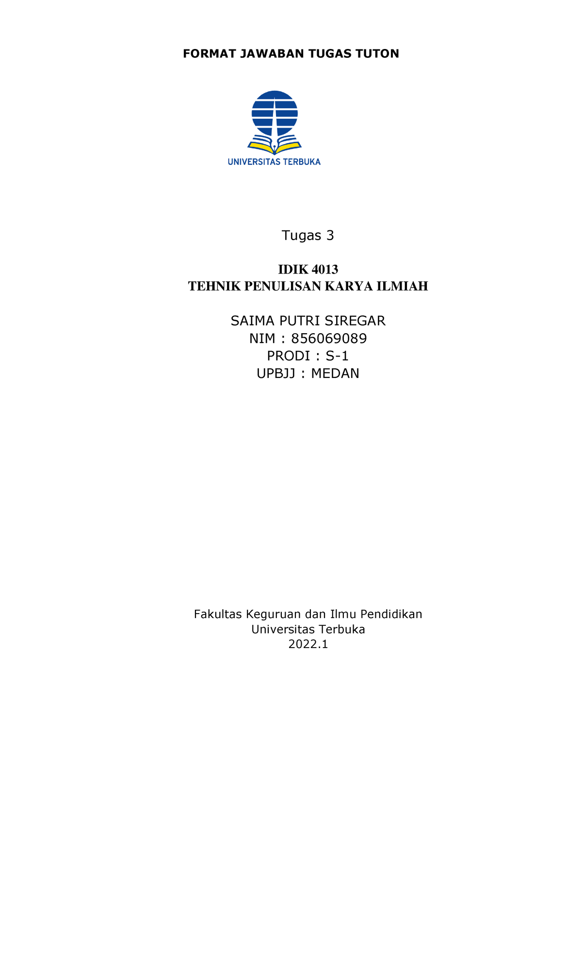 Tugas 3 Teknik Penulisan Ilmiah Docx Tugas 3 Teknik Penulisan Ilmiah