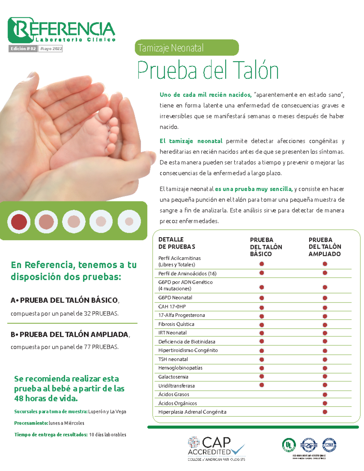 Prueba del TalonBoletin Tamizaje Neonatal Prueba del Talón Uno de
